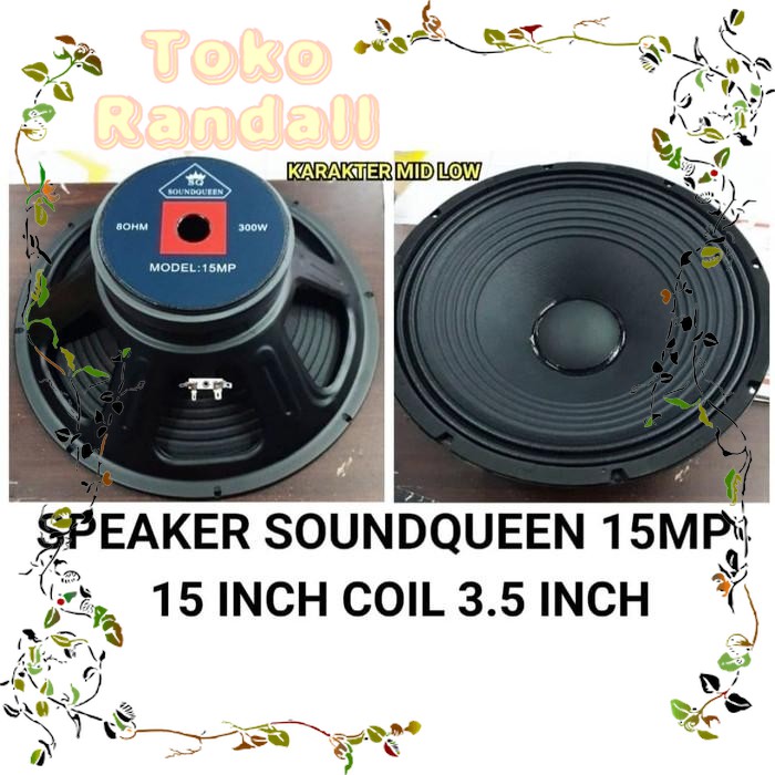 Speaker Soundqueen 15MP 15" 15 Inch Coil 3.5" 3.5 Inch Mid Low