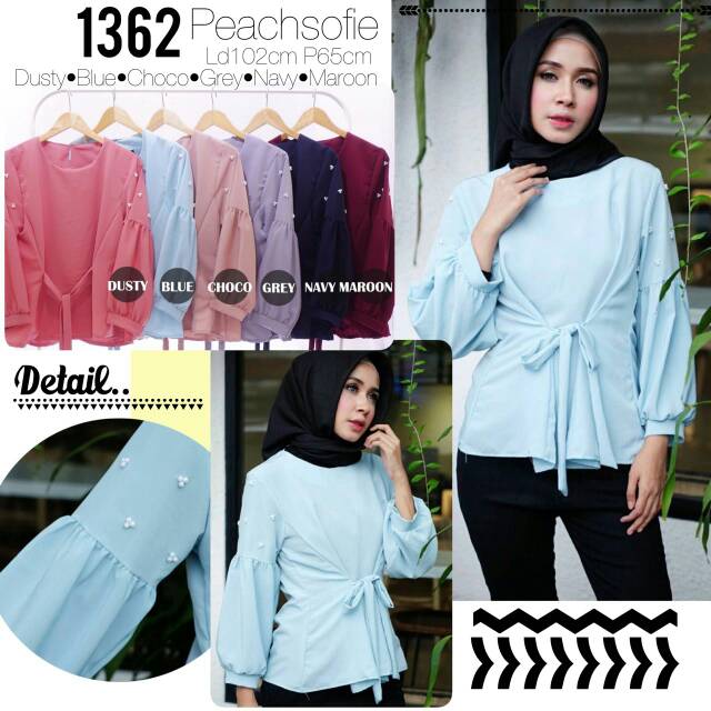 Tunik Adiba Elovee / Atasan cantik / Tunik kekinian modis hijabers