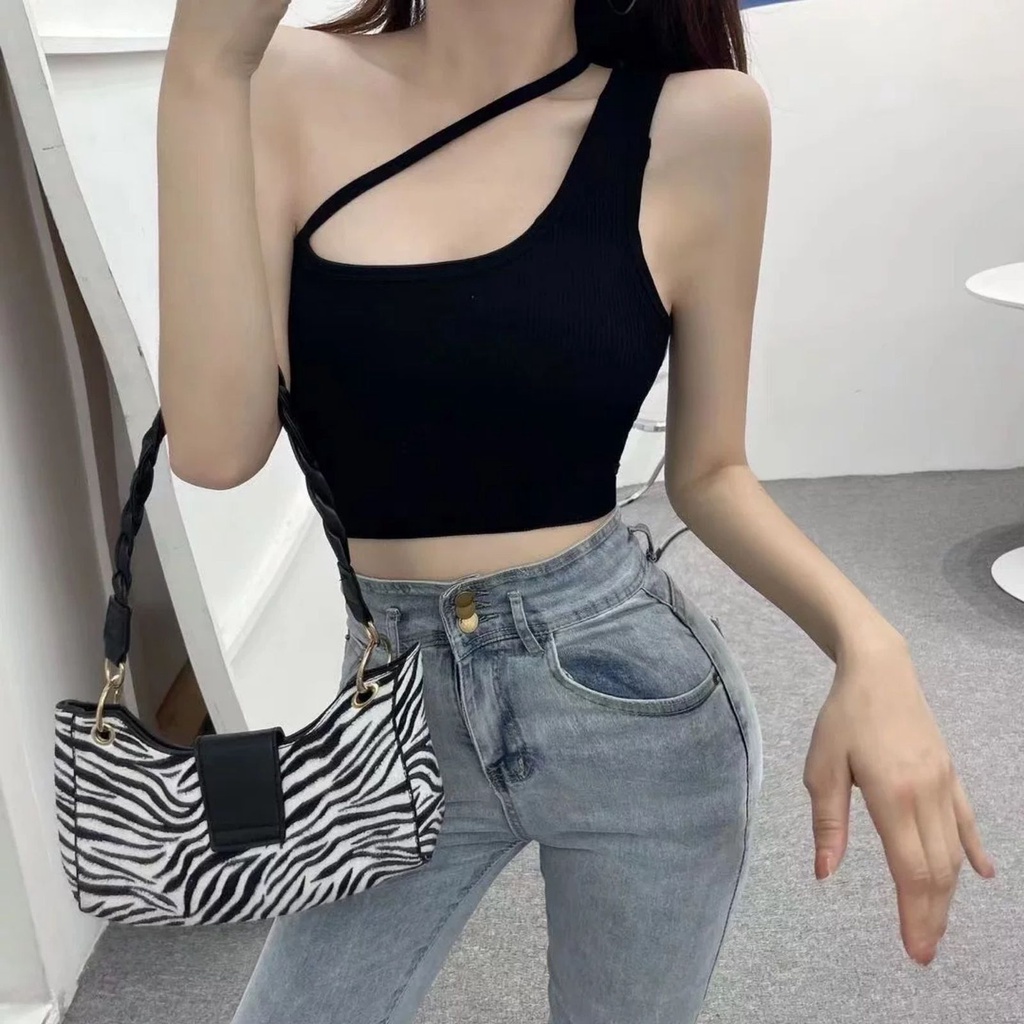 BBS Bra 853 tanktop crop top tali samping Korean Cross Tank Top Stylish Wanita Toga Padded Tanktop Crop Tanktop Bra With Cup Tanpa Kawat Import