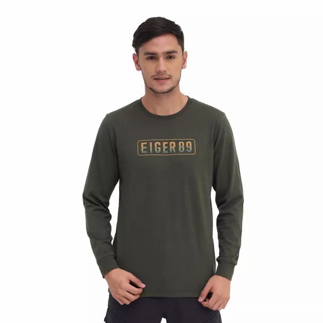 Kaos Eiger STRATO T-SHIRT 91000 7132 Original Lengan Panjang Cowok