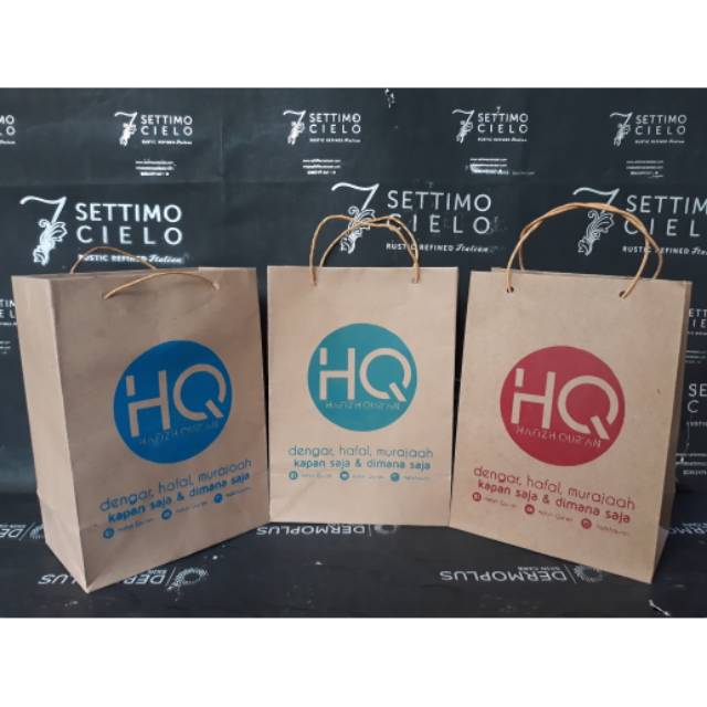 

PAPERBAG SIZE KECIL, KRAFT COKLAT PXLXT 15X9X21, KUAT, RAPI, SABLON KEREN