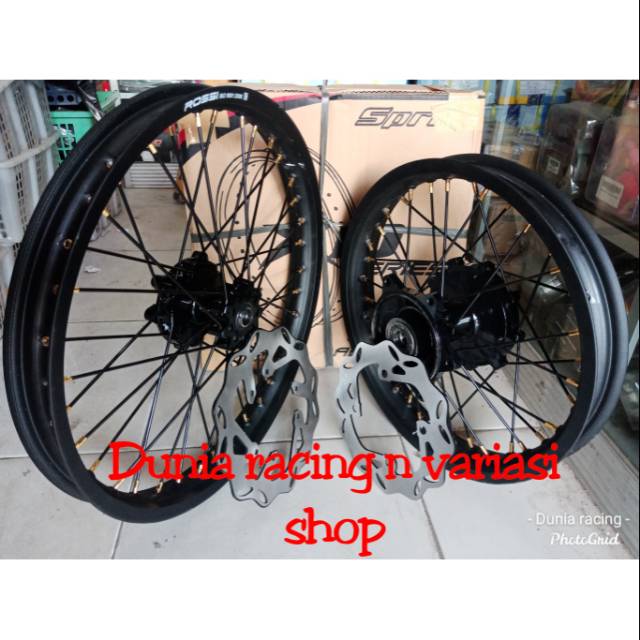 Paketan Velg pelek CRF 150 ring 16 19 ring 18 21 Hole 36 Tromol CRF sama piringan cakram dan dirakit