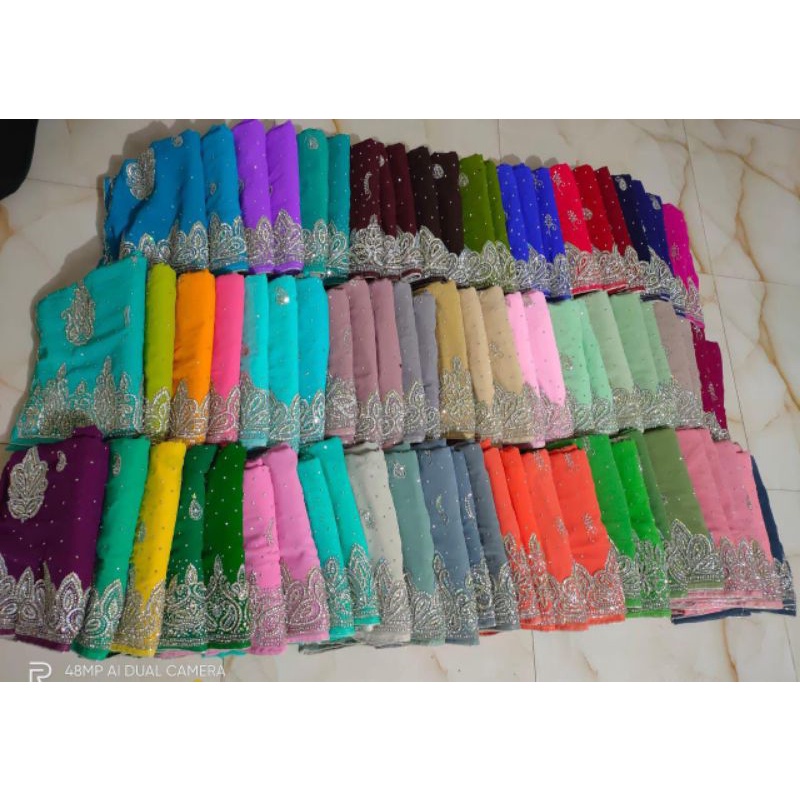 SAREE SARI SWAROVSKY PENGANTIN INDIA JODHA AKBAR MEWAH