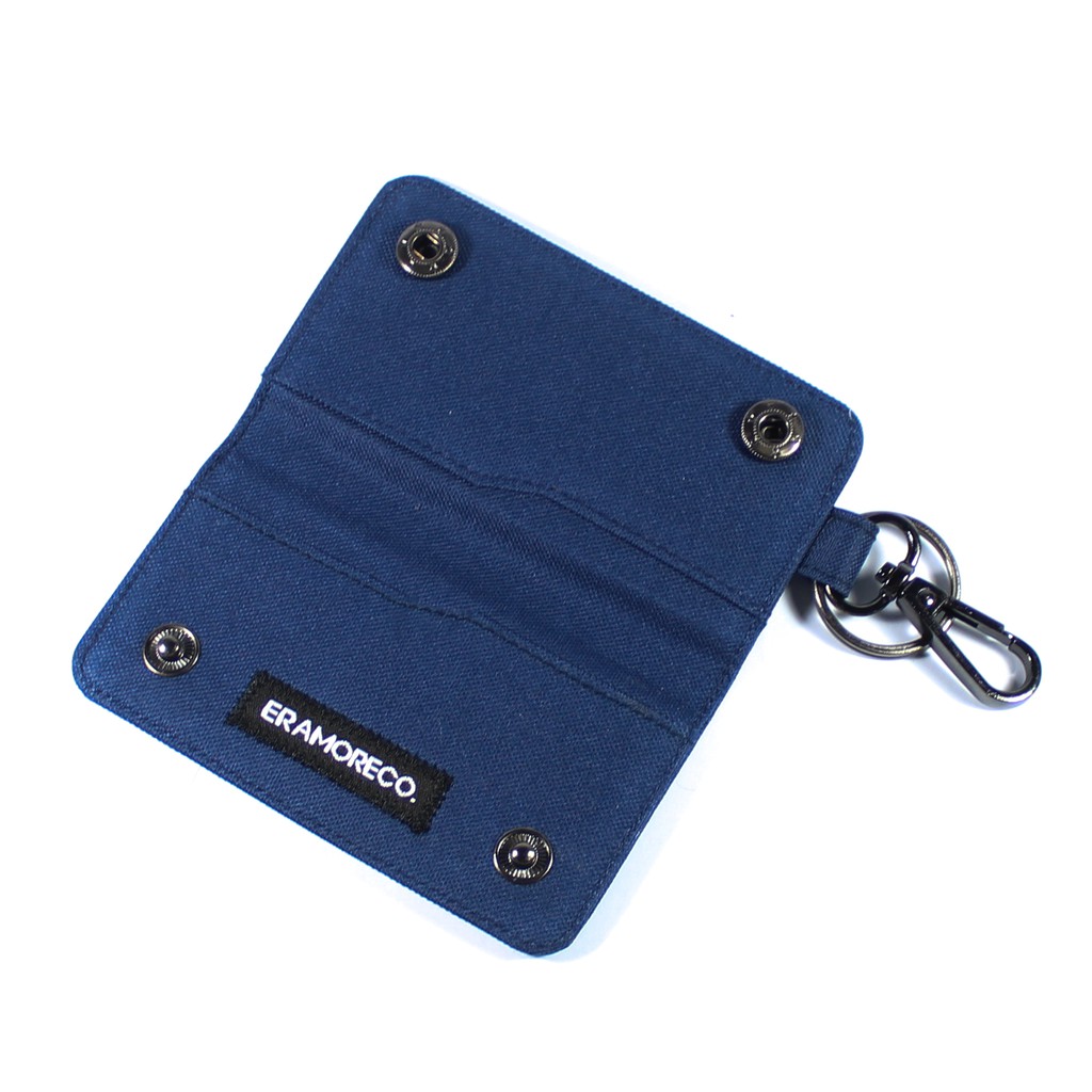 EMDS05 Dompet STNK Motor Mobil - gantungan kunci keychain navy blue