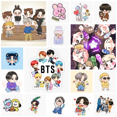 

Stiker Estetik Lucu BT21 Seal Packaging Sticker Segel