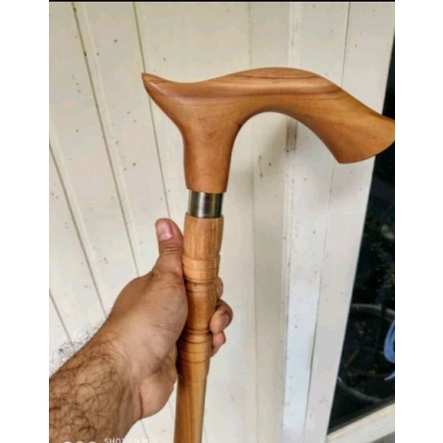 Tongkat jalan kayu cendana wangi tongkat alat bantu jalan tongkat kayu cendana