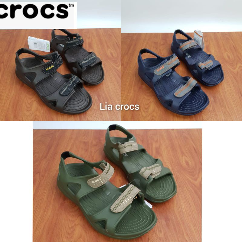 Sandal crocs pria swift river / sandal gunung crocs