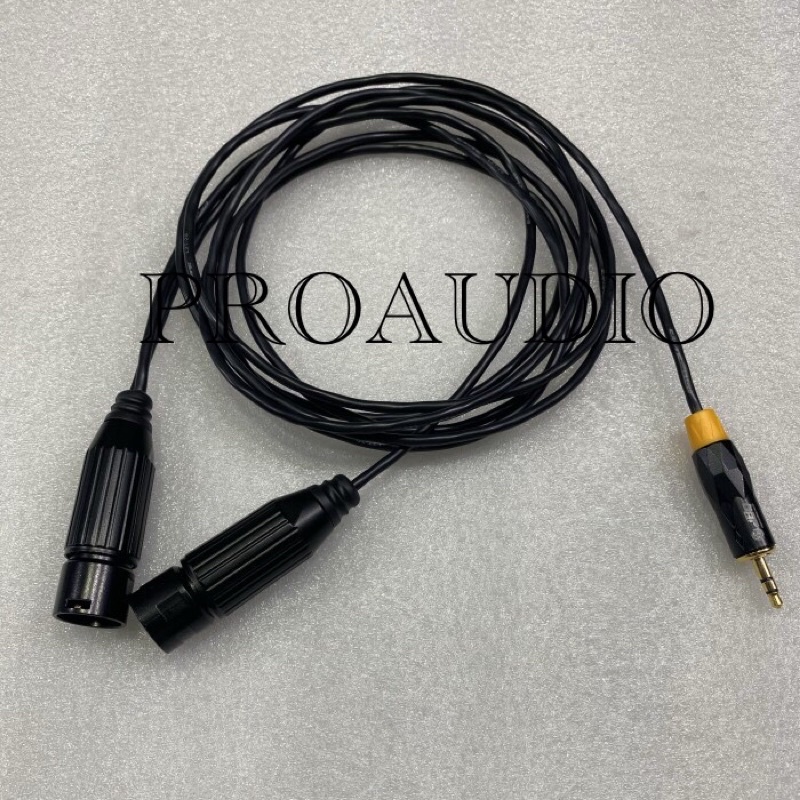 kabel sambungan 2 meter dari 2 pcs xlr canon jantan to jack mini dbq