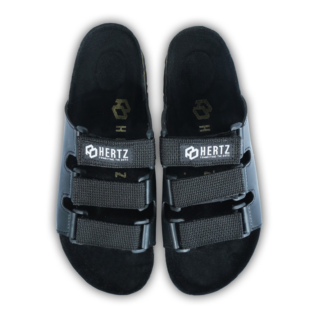 Sandal Pria Casual H 3281 Brand Hertz Sandal Puyuh Selop Harga Murah Berkualitas Warna Hitam