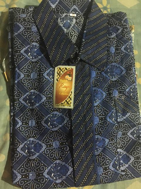Pabrik Batik Hrb026 Kenongo Kemeja Batik Pria Tosca Pendek Pekalongan Padi M L Xl Sogan Tulis Halus