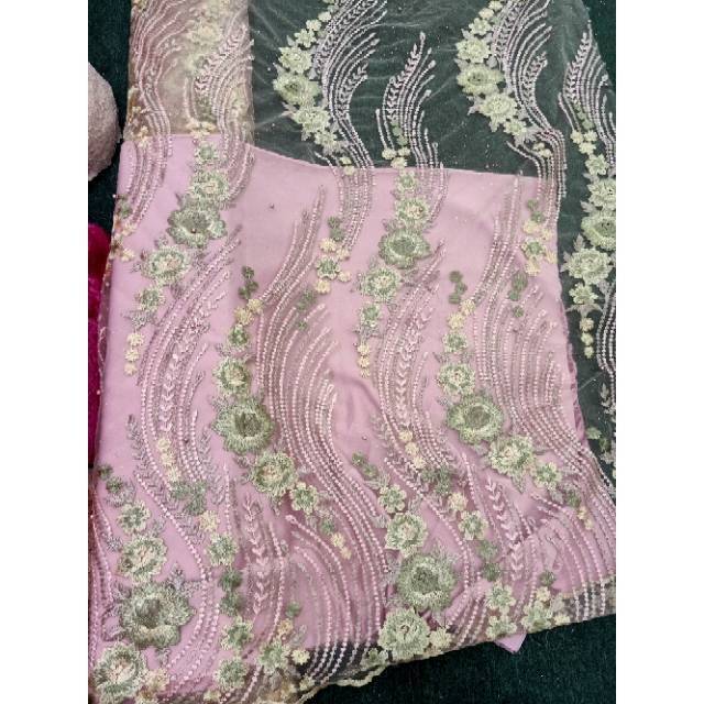 Brokat Tille 3D Mewah dan Elegan