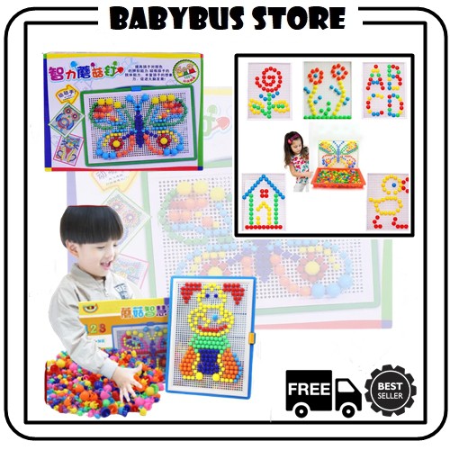 BBS Mosaic 3D 296 Pcs Jamur Colourful Edukasi Puzzle Jamur Creative Anak Kreatif