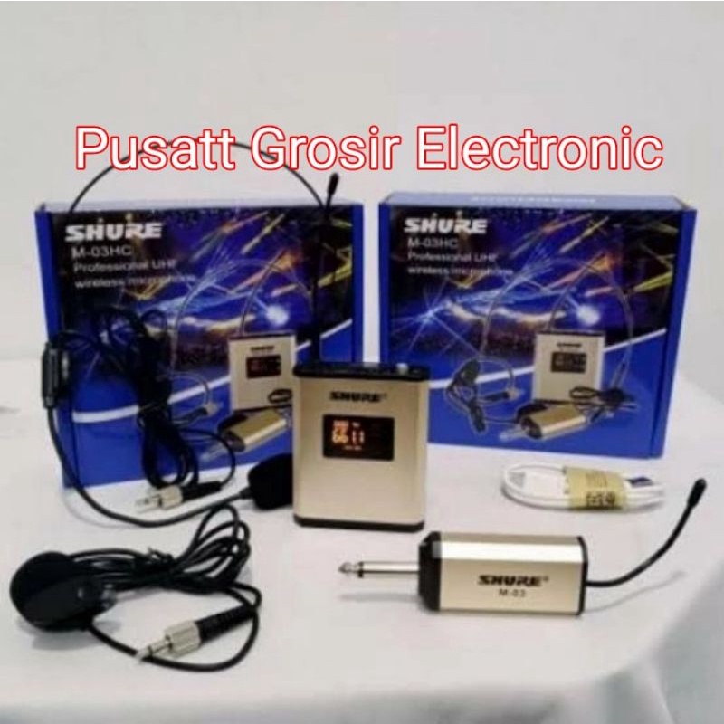 MICROPHONE SHURE M 03HC MIC WIRELESS SHURE M 03 HC  MIC CLIP ON HEADSET