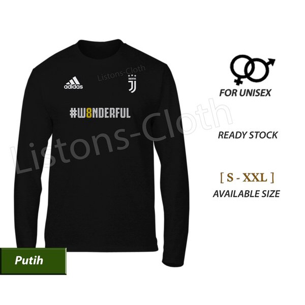 DI JUAL KAOS JUVENTUS W8NDERFUL BAJU BOLA JUARA SCUDETTO 2019 PANJANG