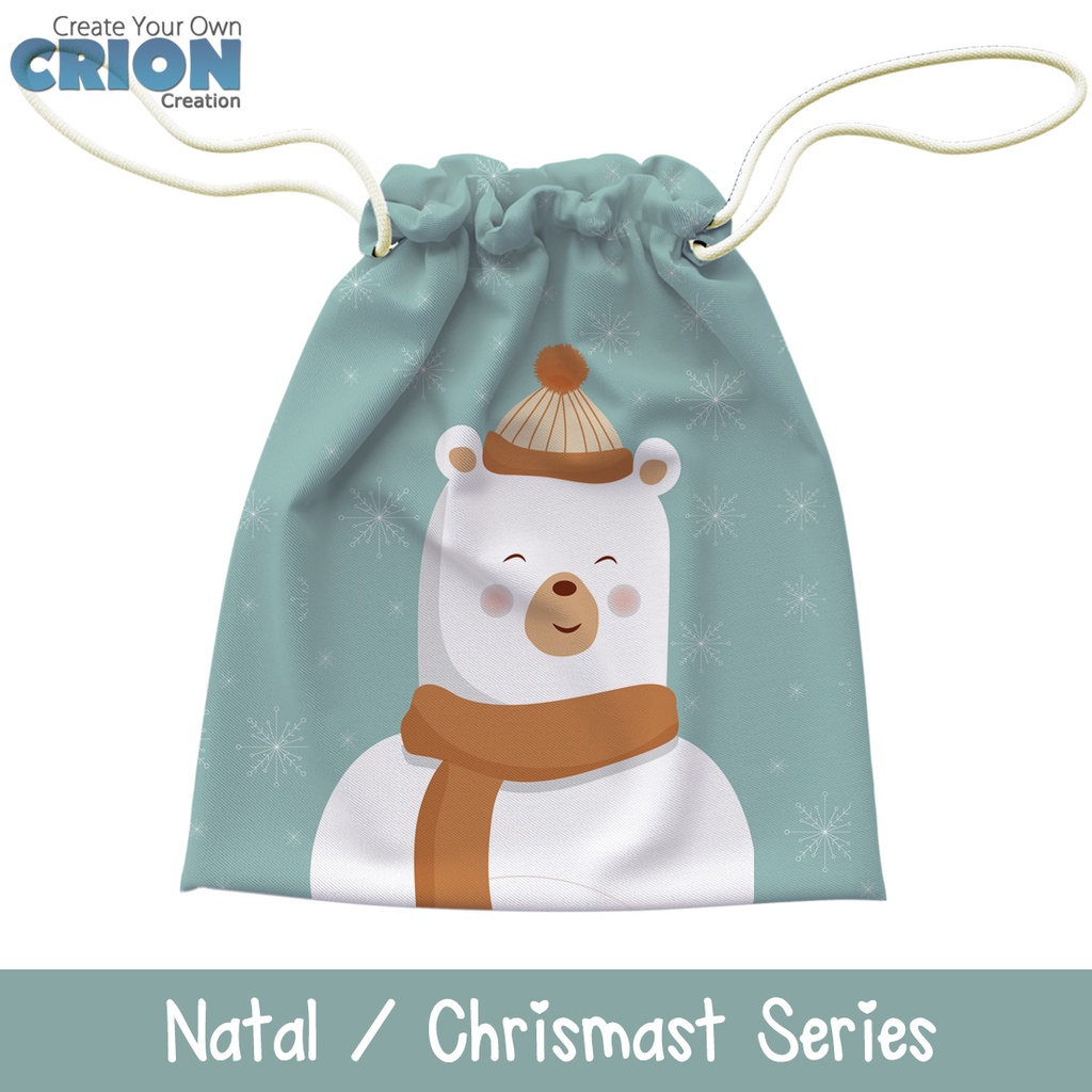 Full Print Pouch Serut Natal / Chrismast Series - Request Nama - By Crion