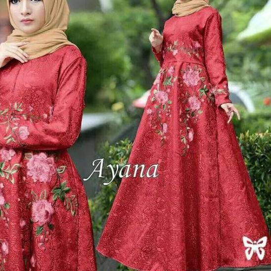 [ JLM ] MAXI AYANA LALUNA GAMIS MUSLIM FASHION MUSLIM DRESS MUSLIM BORDIR BEST SELLER  ✅
