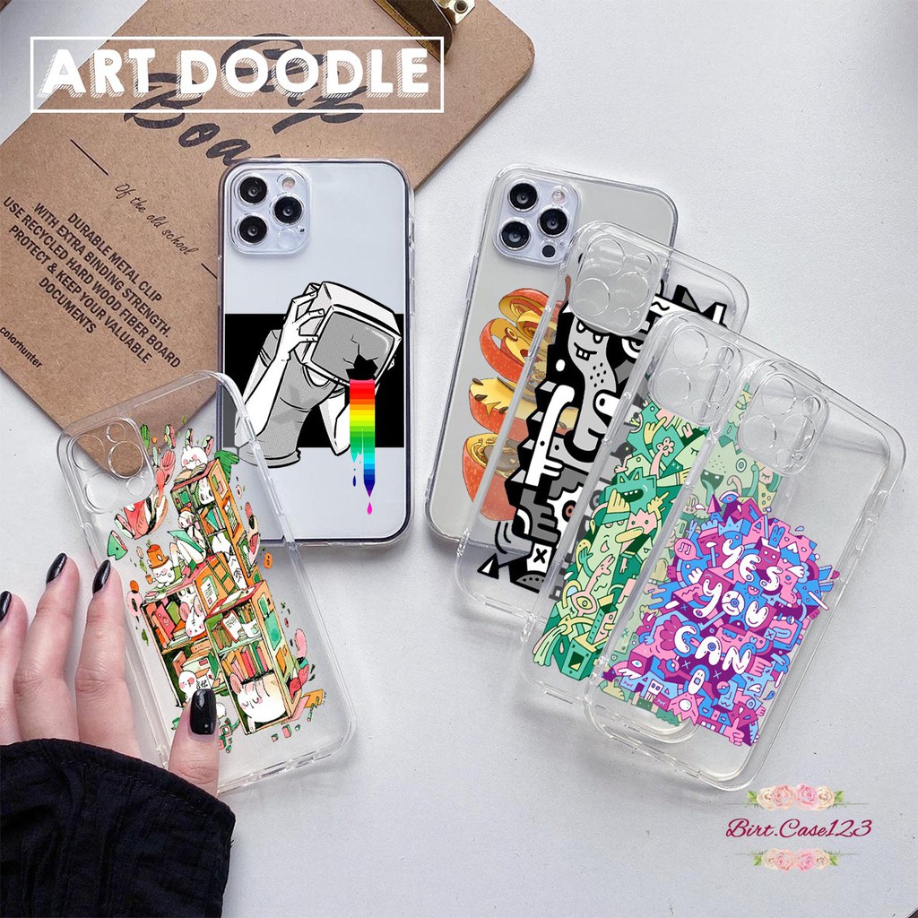 Softcase Bening ART DOODLE Realme C1 C2 C3 3 5 5i5s 6 7 Narzo 7i C17 C11 C12 C25 C15 X Xt Pro BC4705