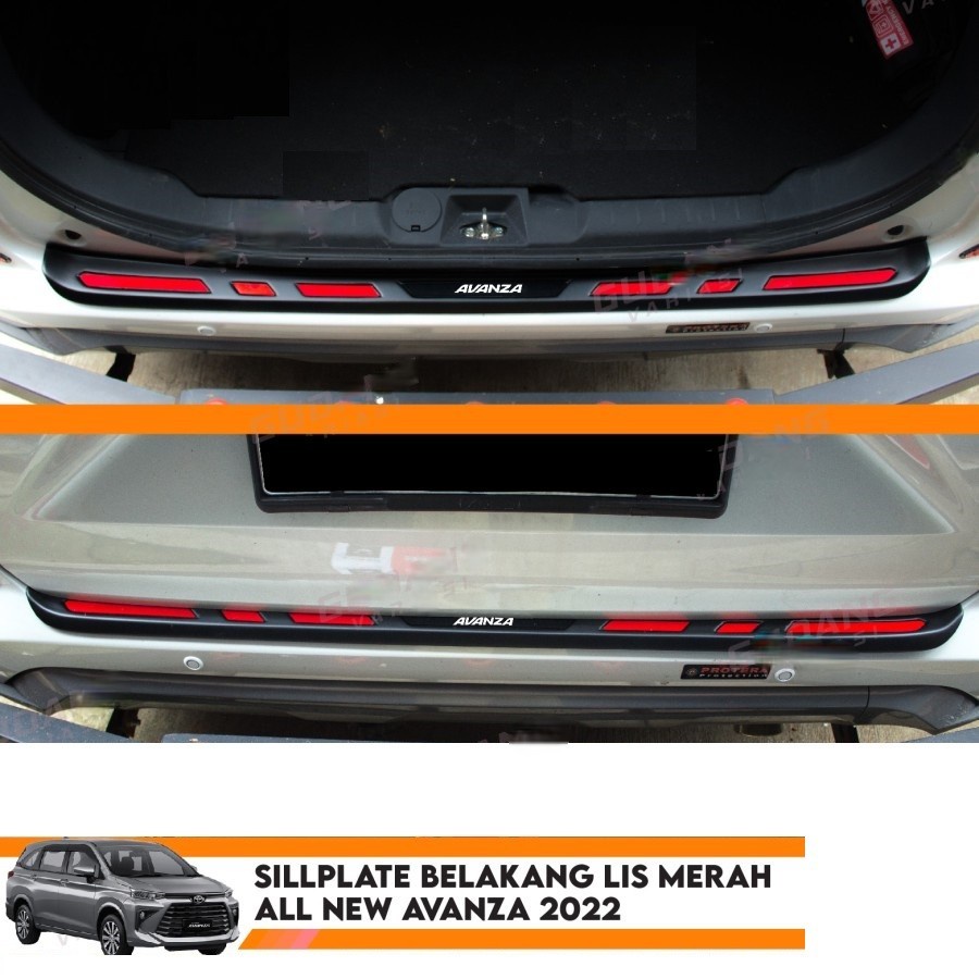 Sillplate Belakang All New Avanza 2022 Lis Merah