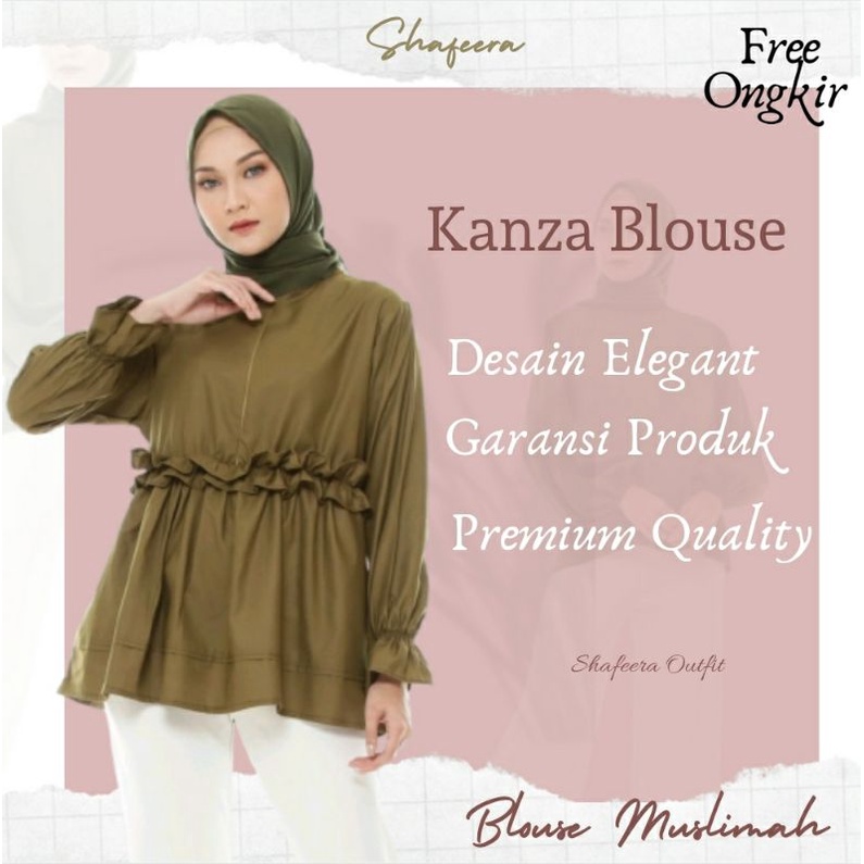 Atasan wanita kanza blouse muslimah , blouse kekinian terbaru 2021