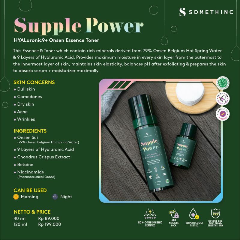 SOMETHINC SUPPLE POWER Hyaluronic9+ Onsen Essence Toner