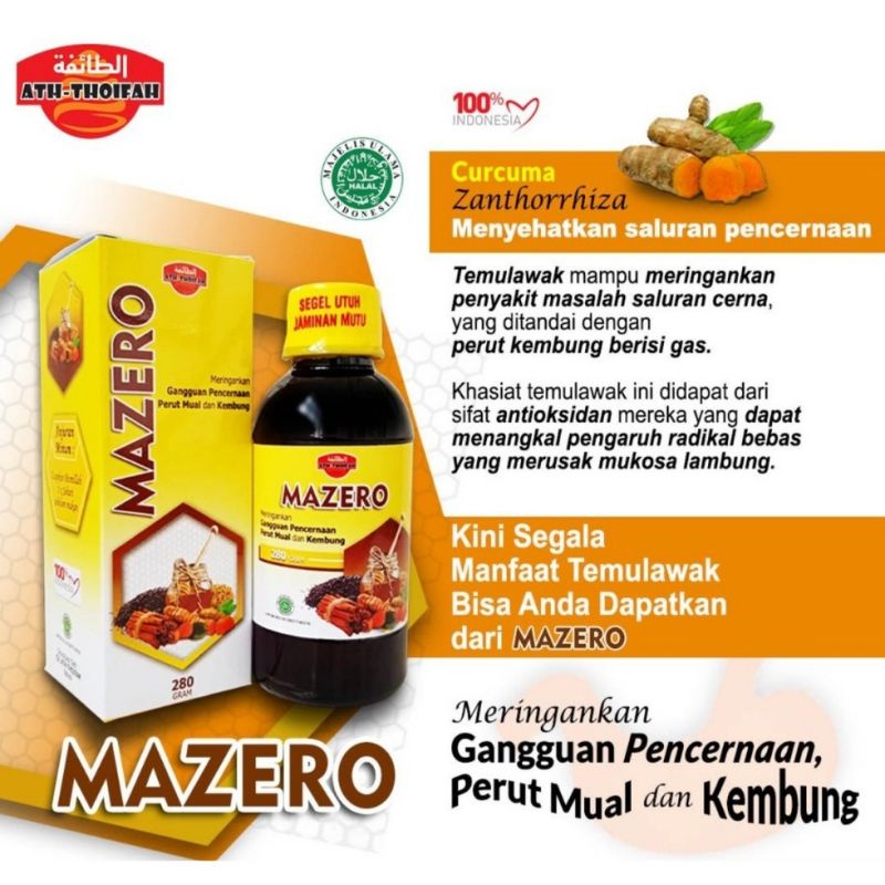 

MAZERO Madu Maag Atasi Sakit Maag Gerd Asam Lambung Mual Kembung