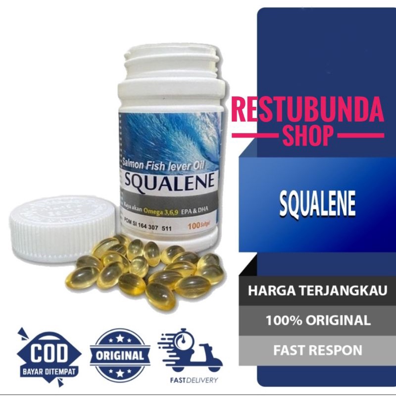 Squalene Salmon Fish Lever Oil 100 kapsul