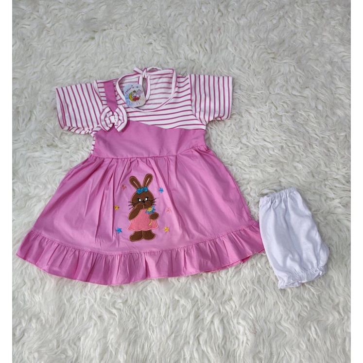 baju bayi perpuan dress rabit jdghs13