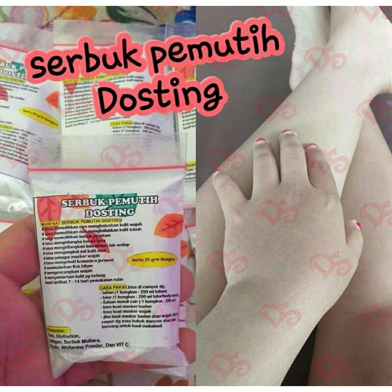 serbuk pemutih badan dan wajah