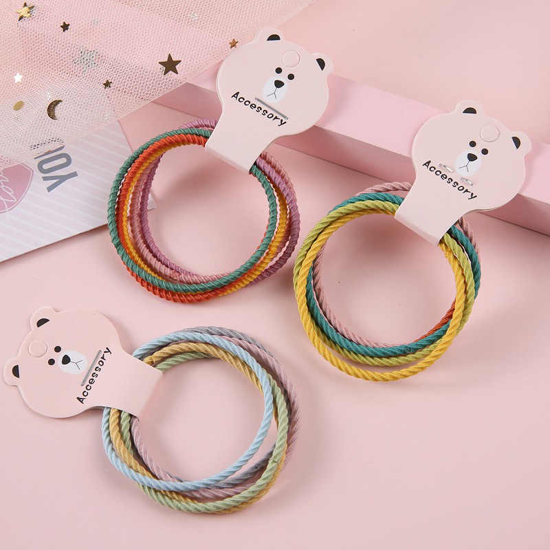 OSM - F871 Ikat Rambut Fashion 5 in 1 / Karet Warna Warni / Karet Rambut / Kuncir Rambut Wanita-5