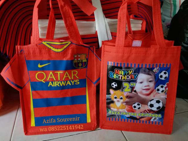 Tas Ultah / Goodie Bag Souvenir Ulang Tahun Anak Murah  JERSEY CUSTOM-4