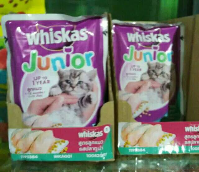 Makanan kucing Whiskas basah