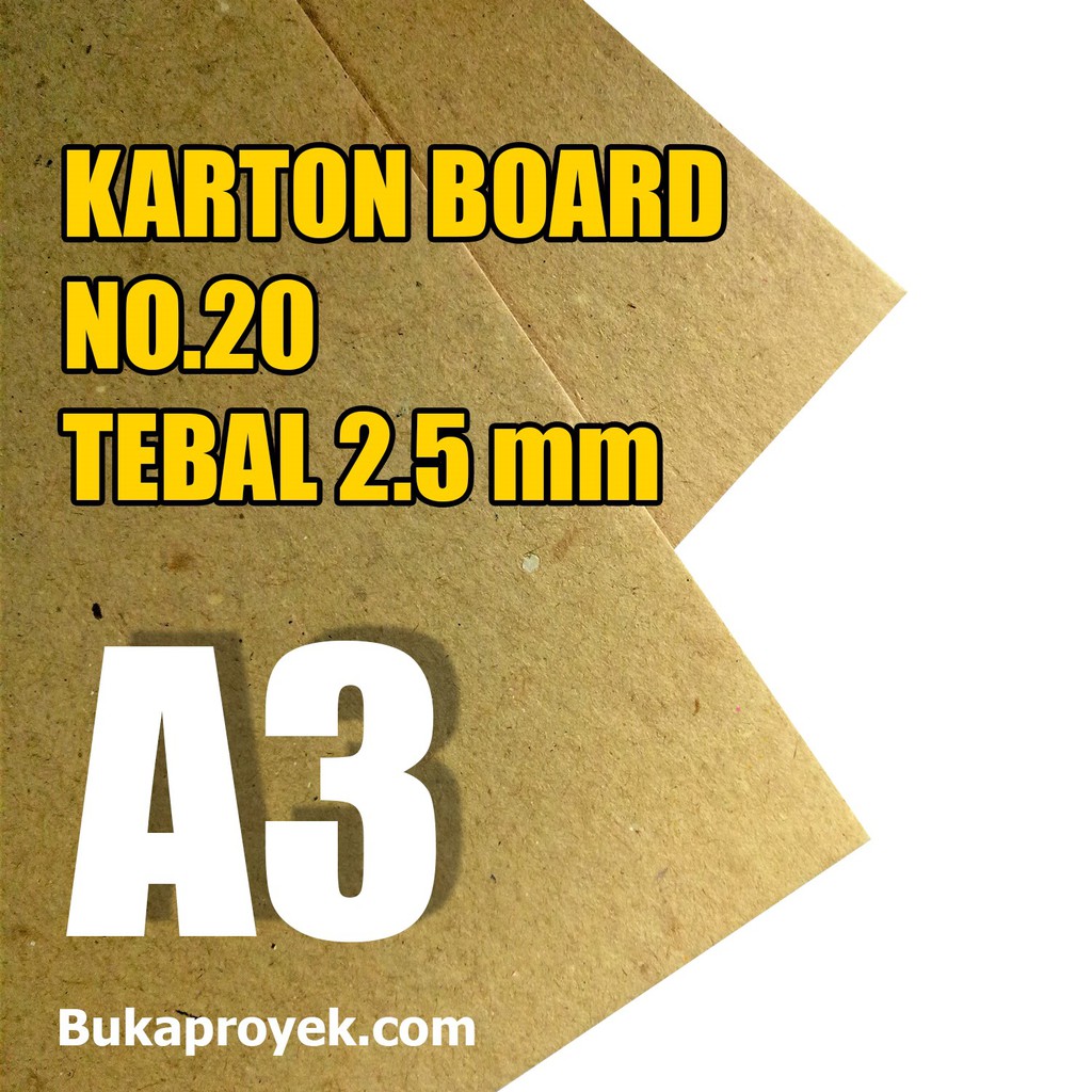

5 Lembar Karton Board 2.5 mm No.20 - A3