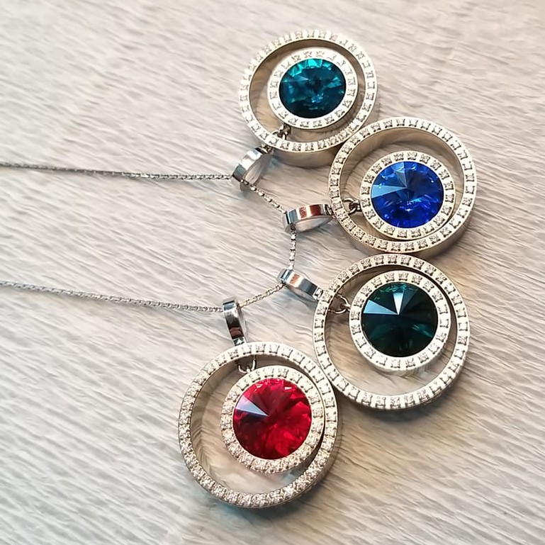 KK Liforce Royal Swarovski Series Kalung Kesehatan Anti Radiasi ORI + Chain (3 Pilihan Warna)