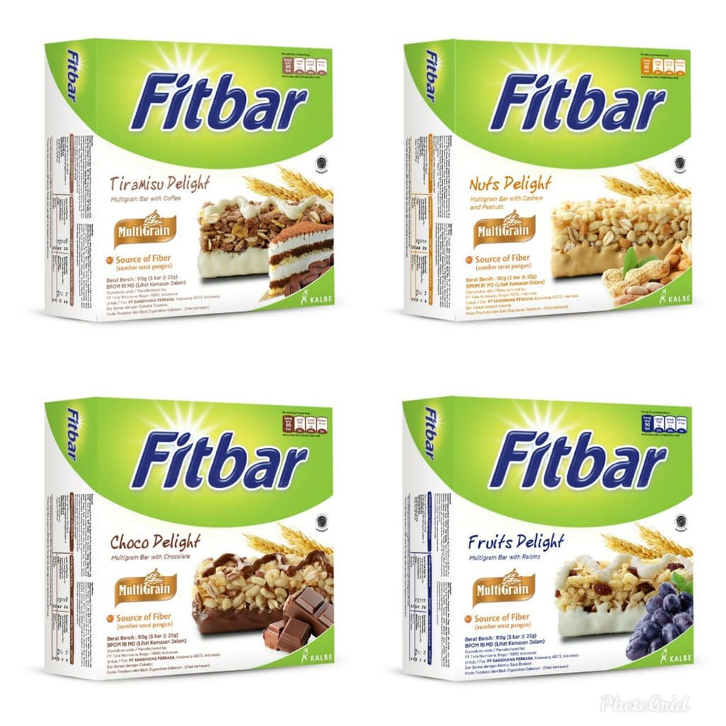 

Fitbar Snack Bar Multigrain Rendah Kalori 1 BOX isi 5x22gr