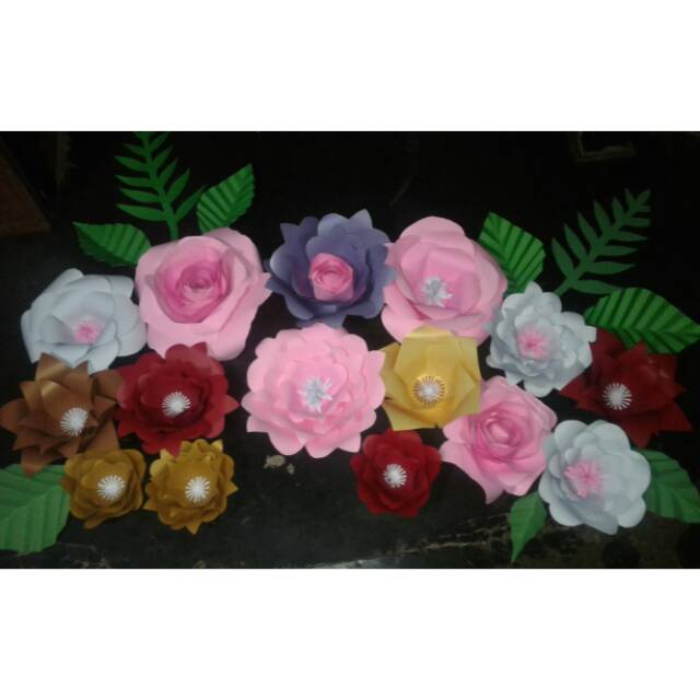 

Paper flower/ 1 paket isi 13 pcs