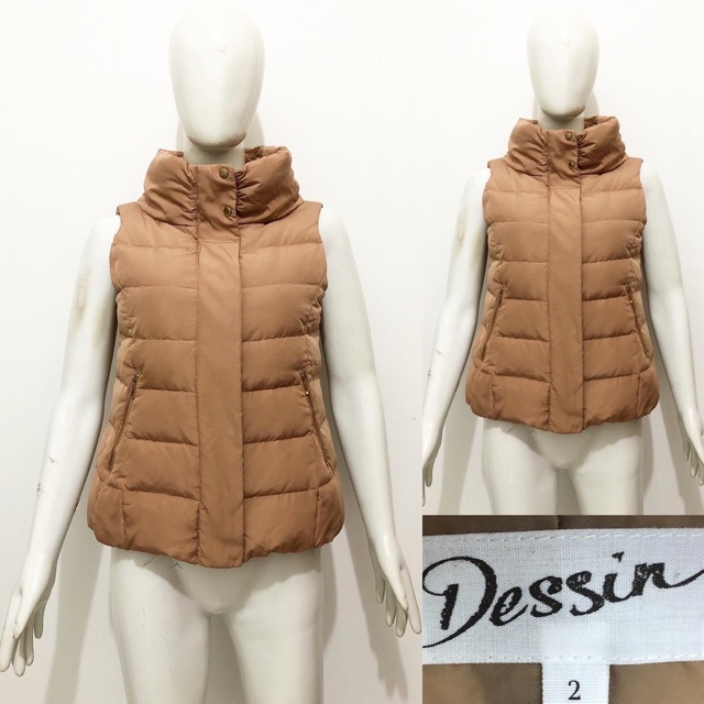 Dessir camel down vest / rompi coat jacket jaket