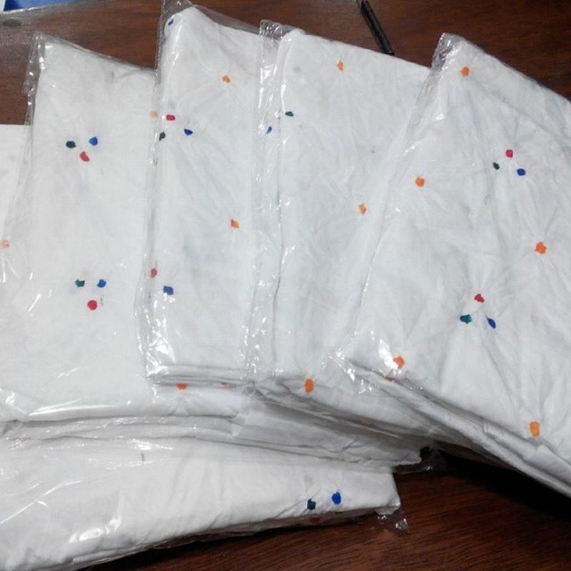 Kain jumputan solo asli handmade cengkeh putih