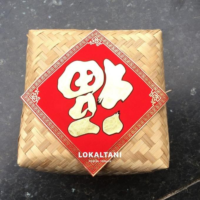 

Besek Bambu SEPASANG Khusus Imlek (ada tempelan imlek) Hampers 25x25
