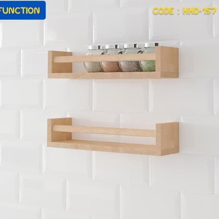 

BEST QUALITY RAK DINDING BEKVAM RAK DAPUR BUMBU KAYU BIRCH BEKVAM