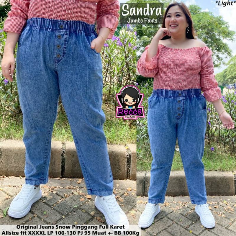 SANDRA JEANS LOTUS#5 SUPER JUMBO (CELANA BOYFRIEND JEANS KANCING 4 SUPER JUMBO)