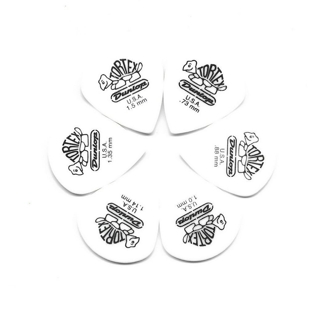 1pcs Dunlop Tortex White Jazz III Pick Gitar Original USA