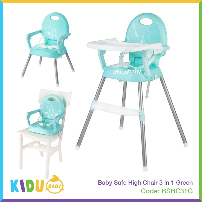 Baby Safe High Chair 3 in 1 Kursi Makan Bayi dan Anak Seat Bayi Kidu Baby