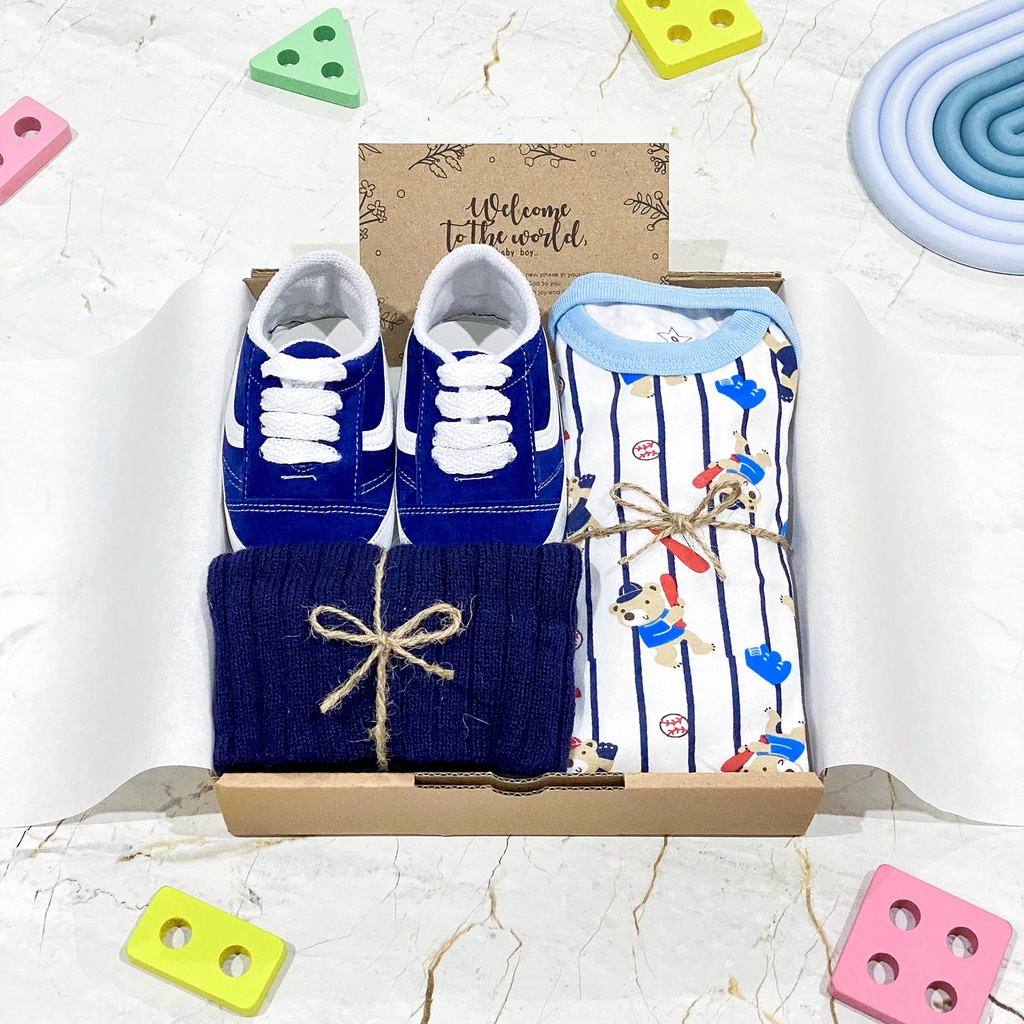 Hampers Jumper Bayi | Hampers Kado Bayi | Kado Lahiran | Baby Gift Set | Hampers Baju Bayi-Paket B Baby Boy