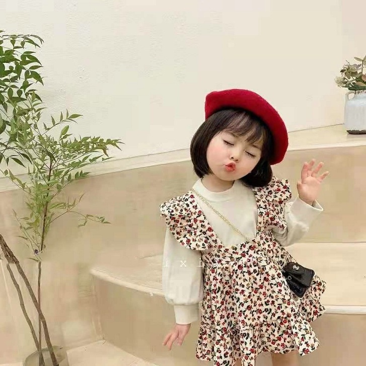 DR35- 0-3T Dress Overall 2in1 Bayi Anak Perempuan Candice