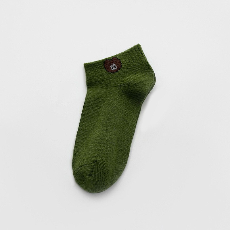 AliMaMa - KAOS KAKI BEAR - Kaus Kaki Perempuan Laki Laki Unisex Mata Kaki Ankle Sock Socks Murah Medan-HIJAU