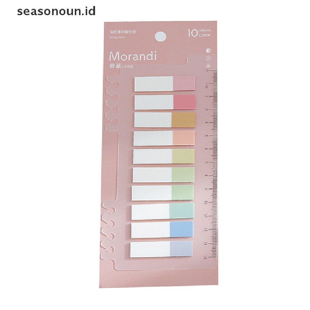 200 Lembar / set Alat Tulis Sticky Note Penanda Halaman Indeks