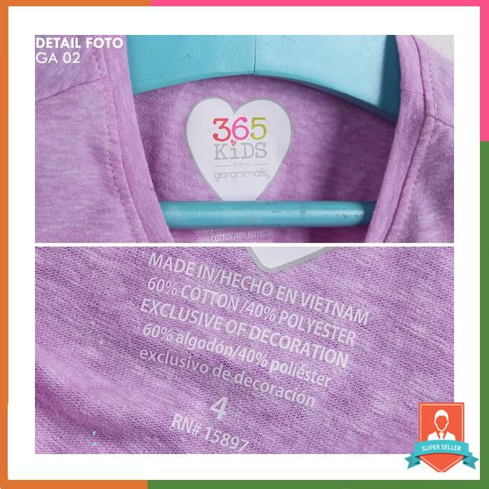 365kids girls t shirt branded short kaos baju atasan anak perempuan
