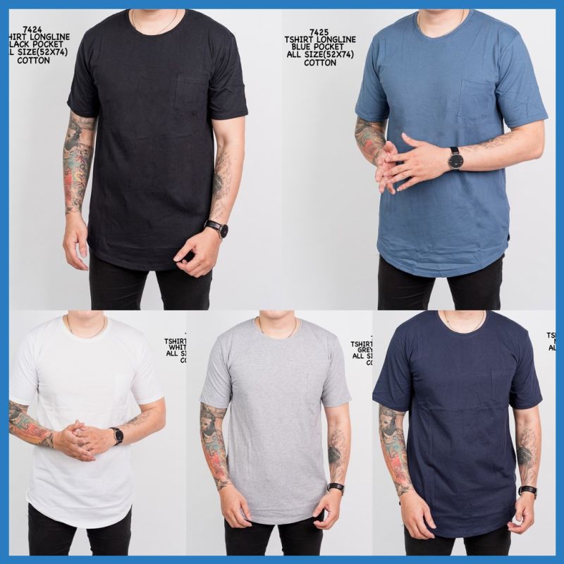 Kaos Premium UTV 7424 7425 7426 7427 Tshirt Longline Kaos Longline JY BD