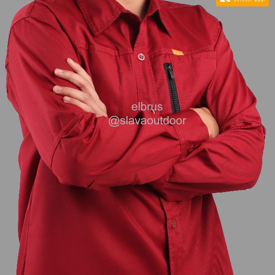 Tidak Diragukan.. Slava Kemeja Outdoor Elbrus Vol 1.0 - Maroon