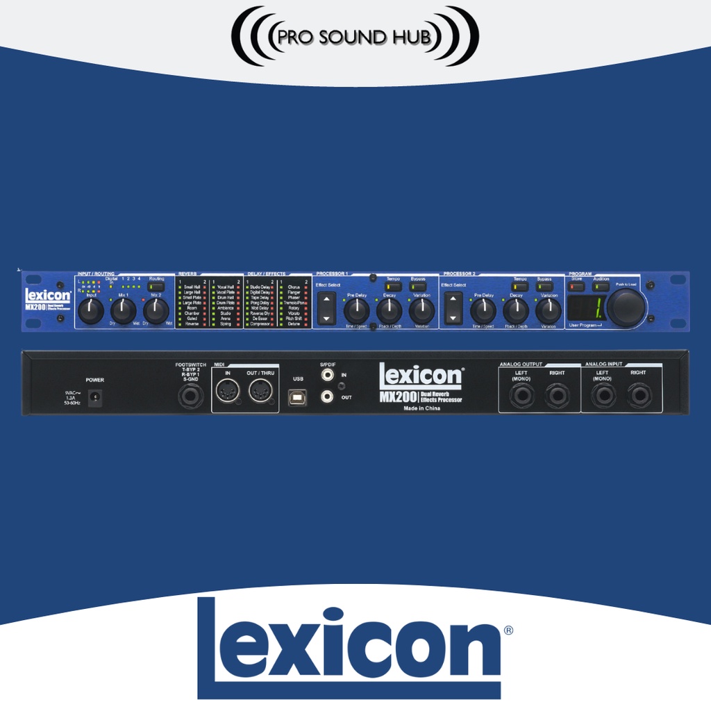 Lexicon MX200 MX-200 MX 200 Dual Reverb Effect Processor Vocal Delay